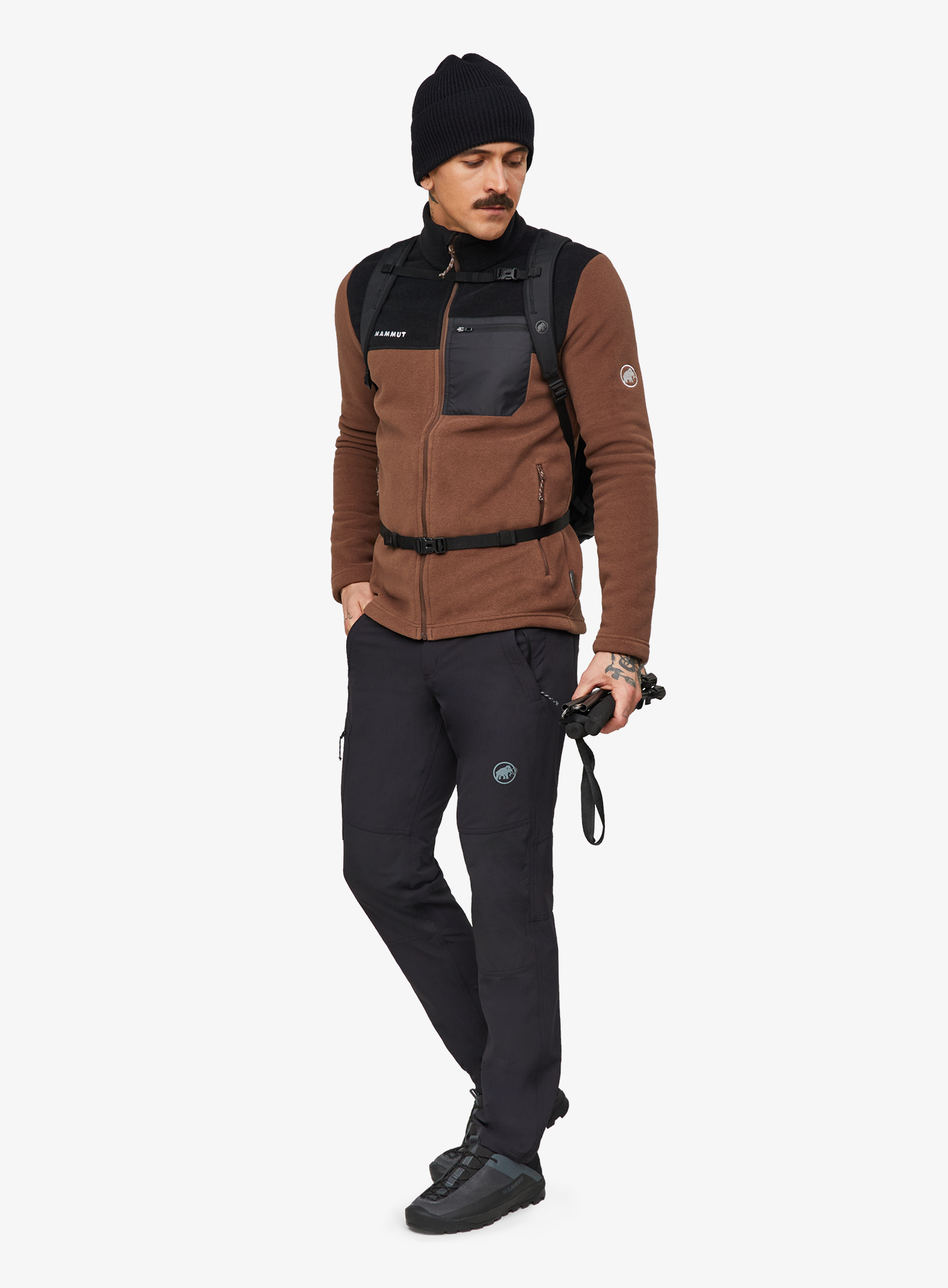 Fleecová bunda Mammut Innominata ML Jacket - soil/black