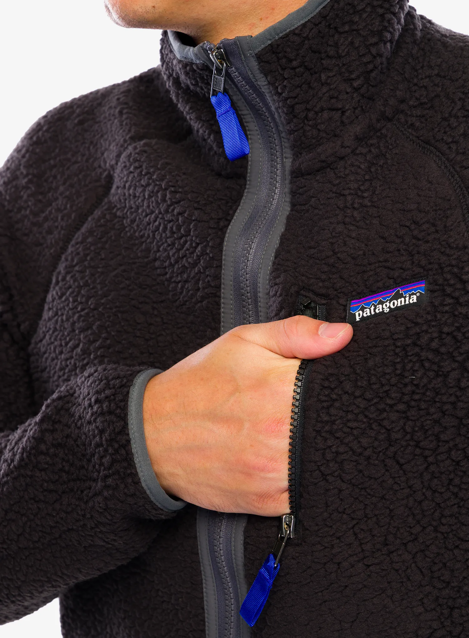 Fleecová bunda Patagonia Retro Pile Jacket - black/forge grey
