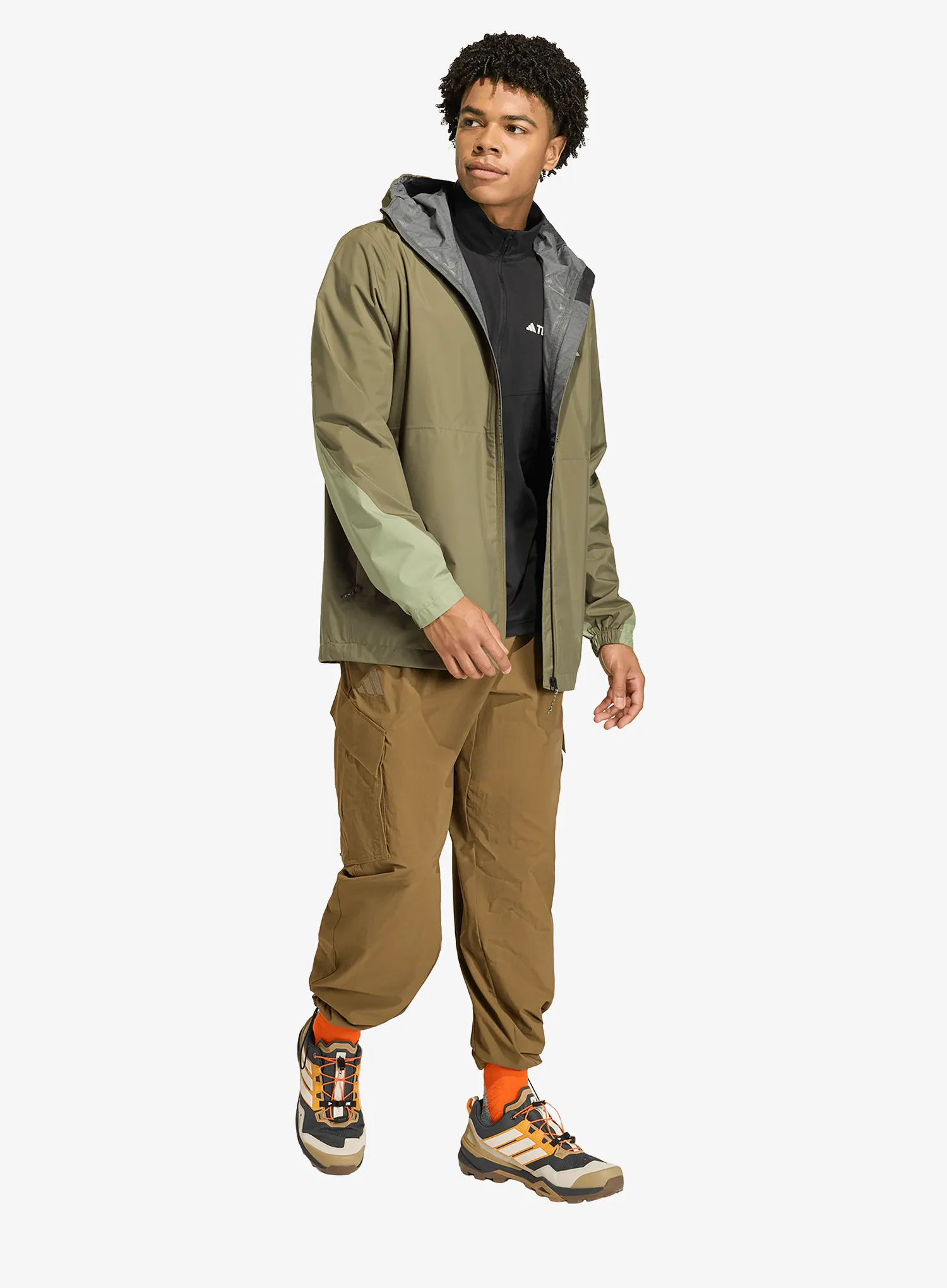 Bunda do deště adidas TERREX Multi 2.5l Climaproof Rain Jacket - olive strata/tent green