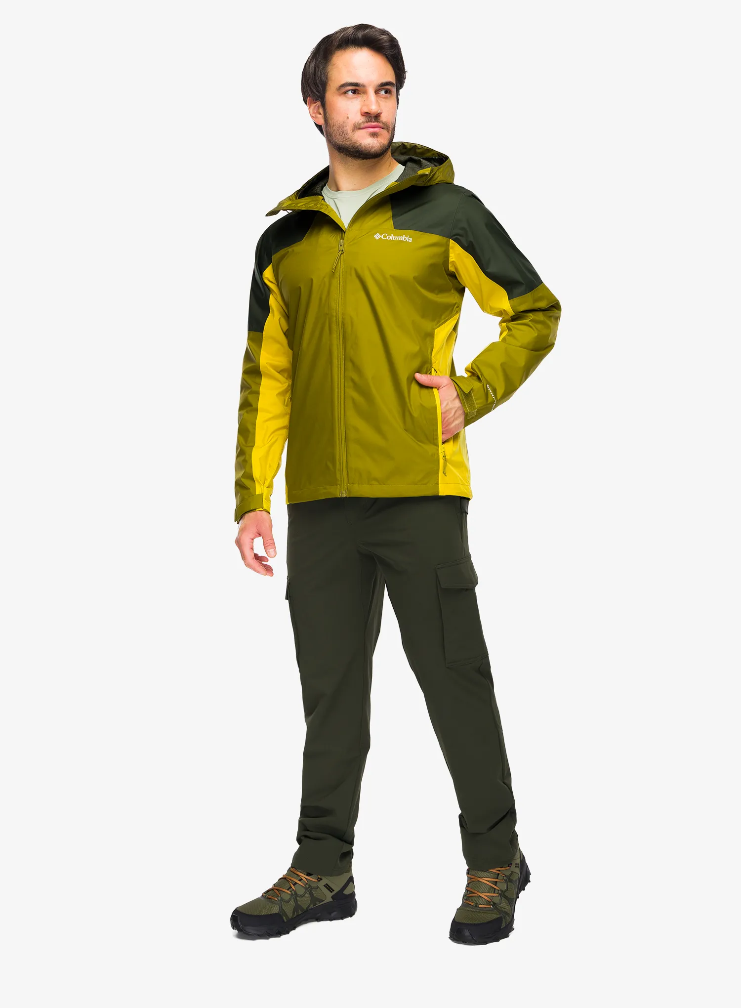 Bunda do deště Columbia Inner Limits III Jacket - mossy green/greenscape/a.moss