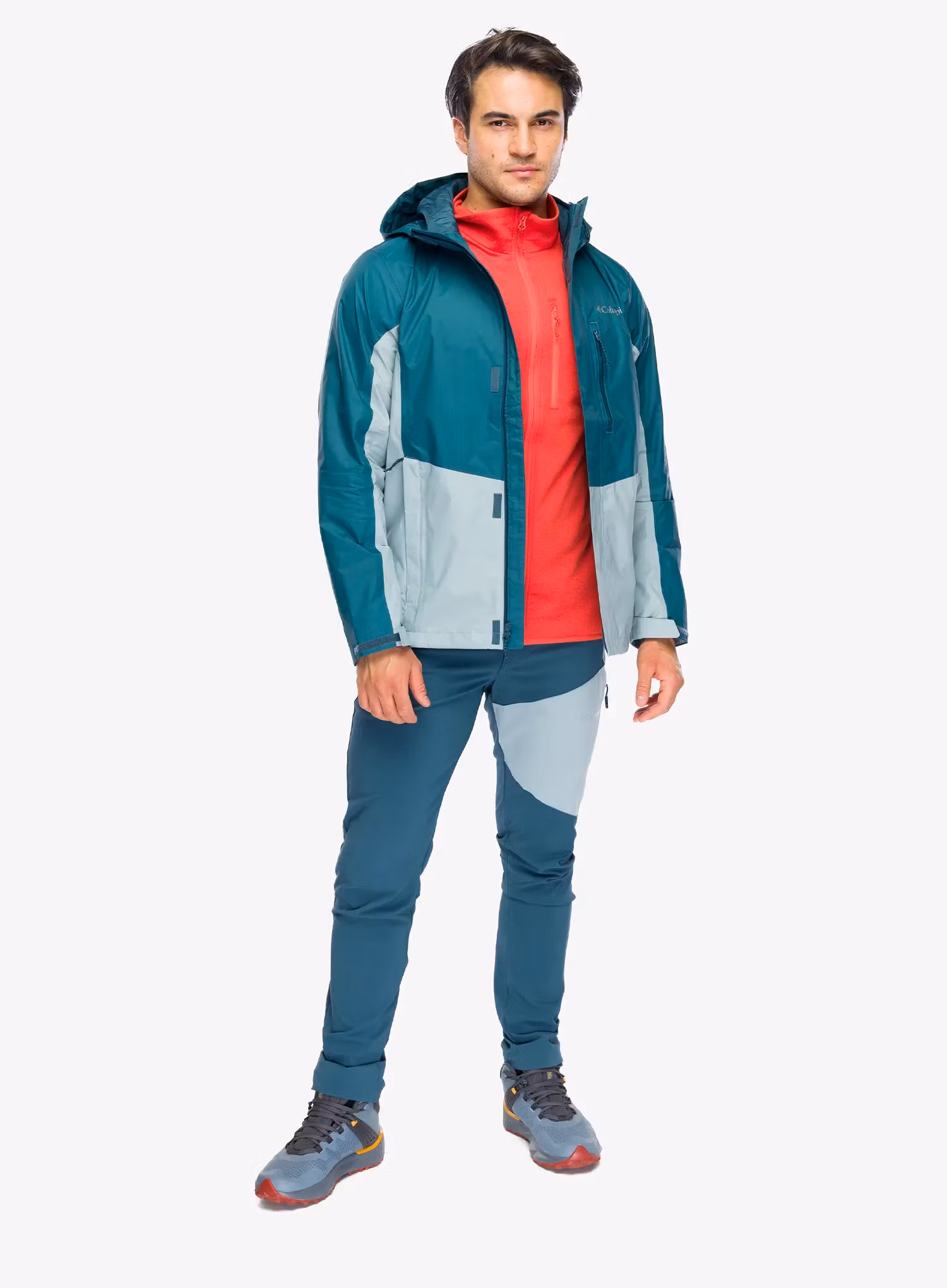 Bunda do deště Columbia Pouring Adventure III Jacket - everblue/crushed blue