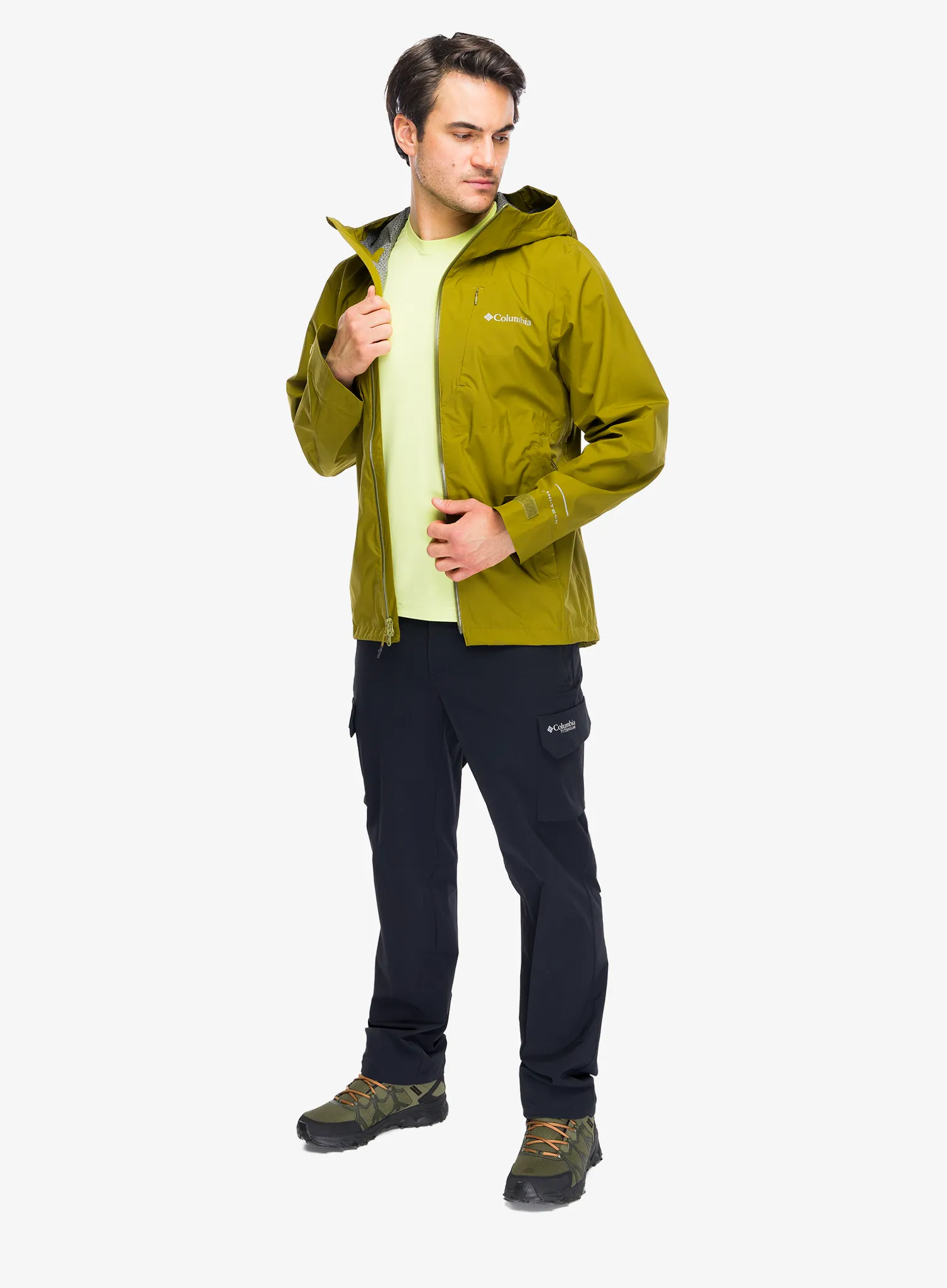 Bunda do deště Columbia Trailborne 2.5L Shell - mossy green