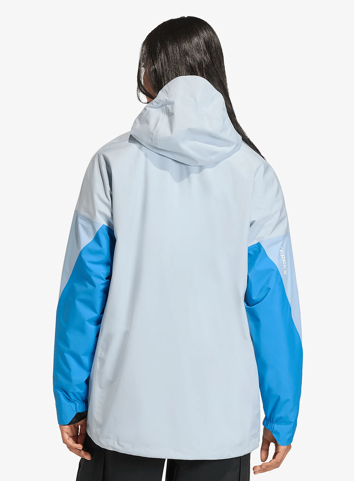 Dámská bunda do deště adidas TERREX Xploric 2.5L Climaproof Anorak - crystal sky/glow blue/ray blue