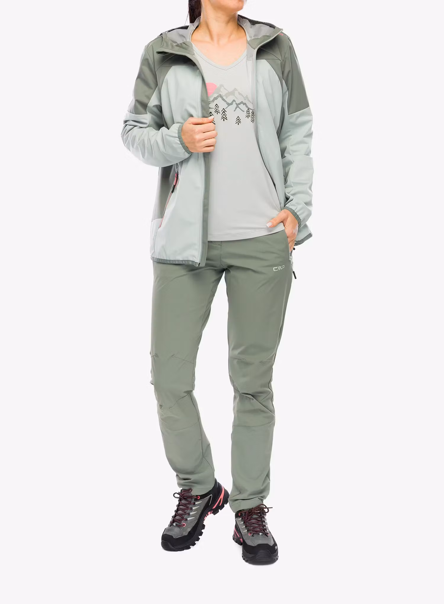 Dámská bunda do deště CMP Vorina Jacket - pistacchio