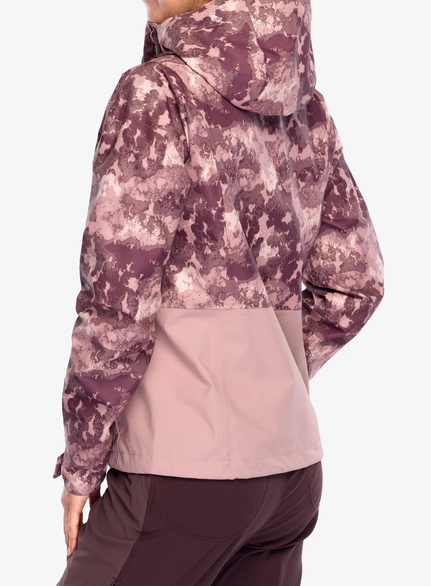 Dámská bunda do deště Columbia Hikebound Printed Jacket - eraser pink deco/eraser pink