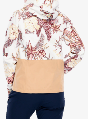 Dámská bunda do deště Columbia Hikebound Printed Jacket - sea salt outbacked/canoe
