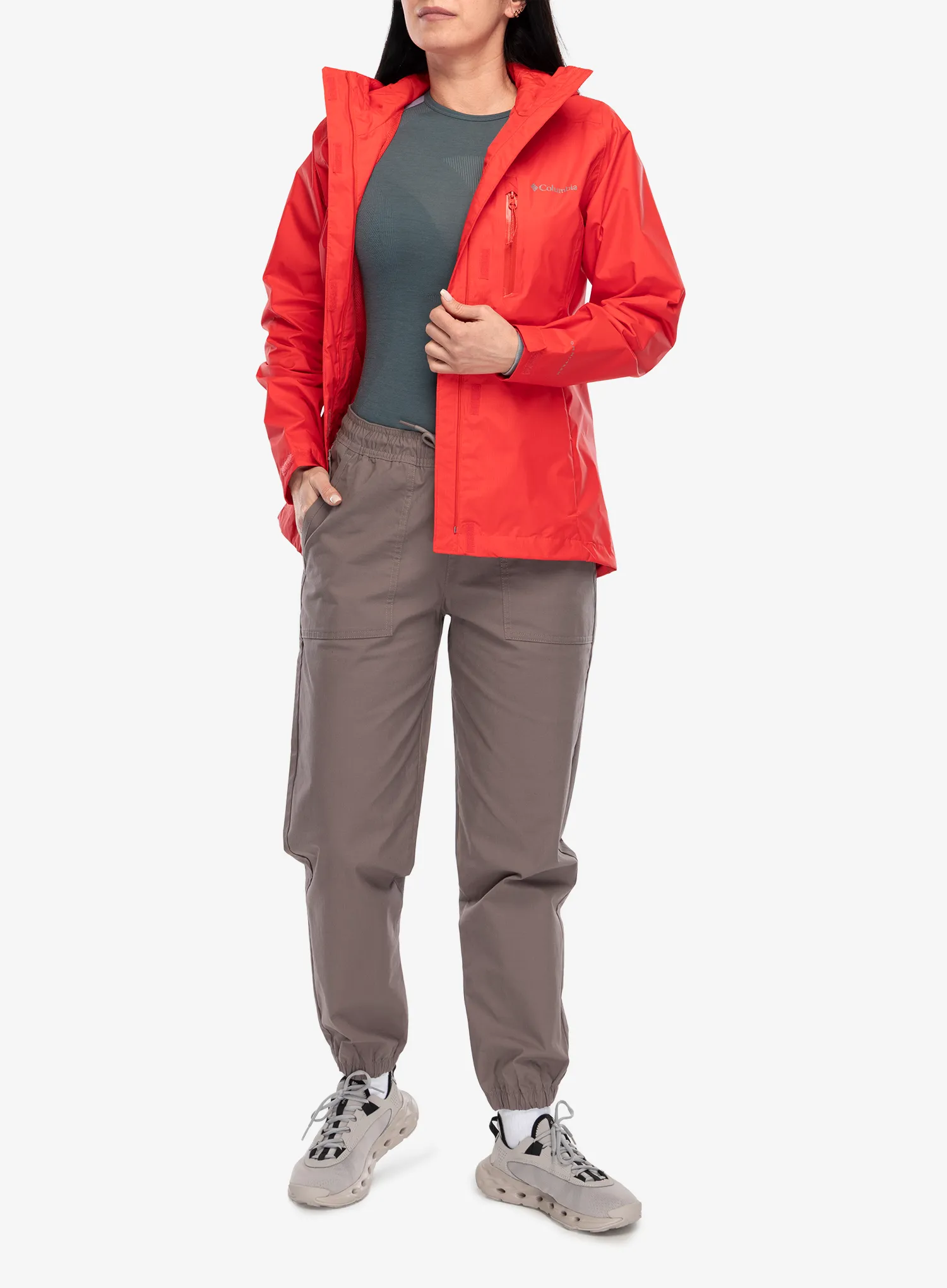Dámská bunda do deště Columbia Pouring Adventure III Jacket - poppy red