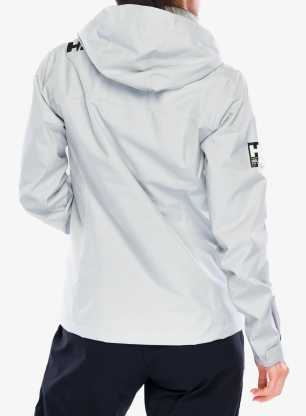 Dámská bunda do deště Helly Hansen Crew Hooded Jacket 2.0 - grey fog