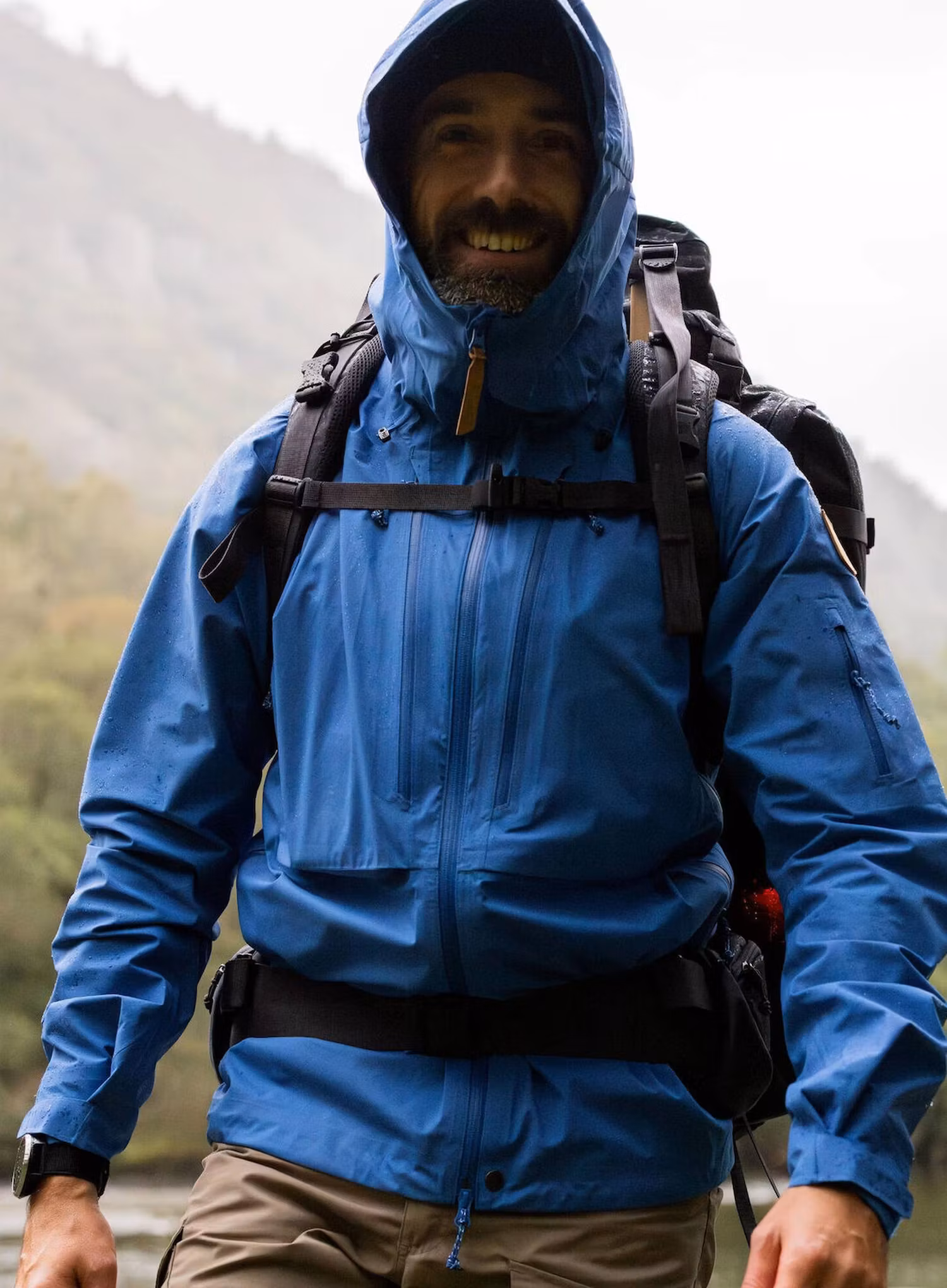 Nepromokavá bunda Fjallraven Keb Eco-Shell Jacket - black