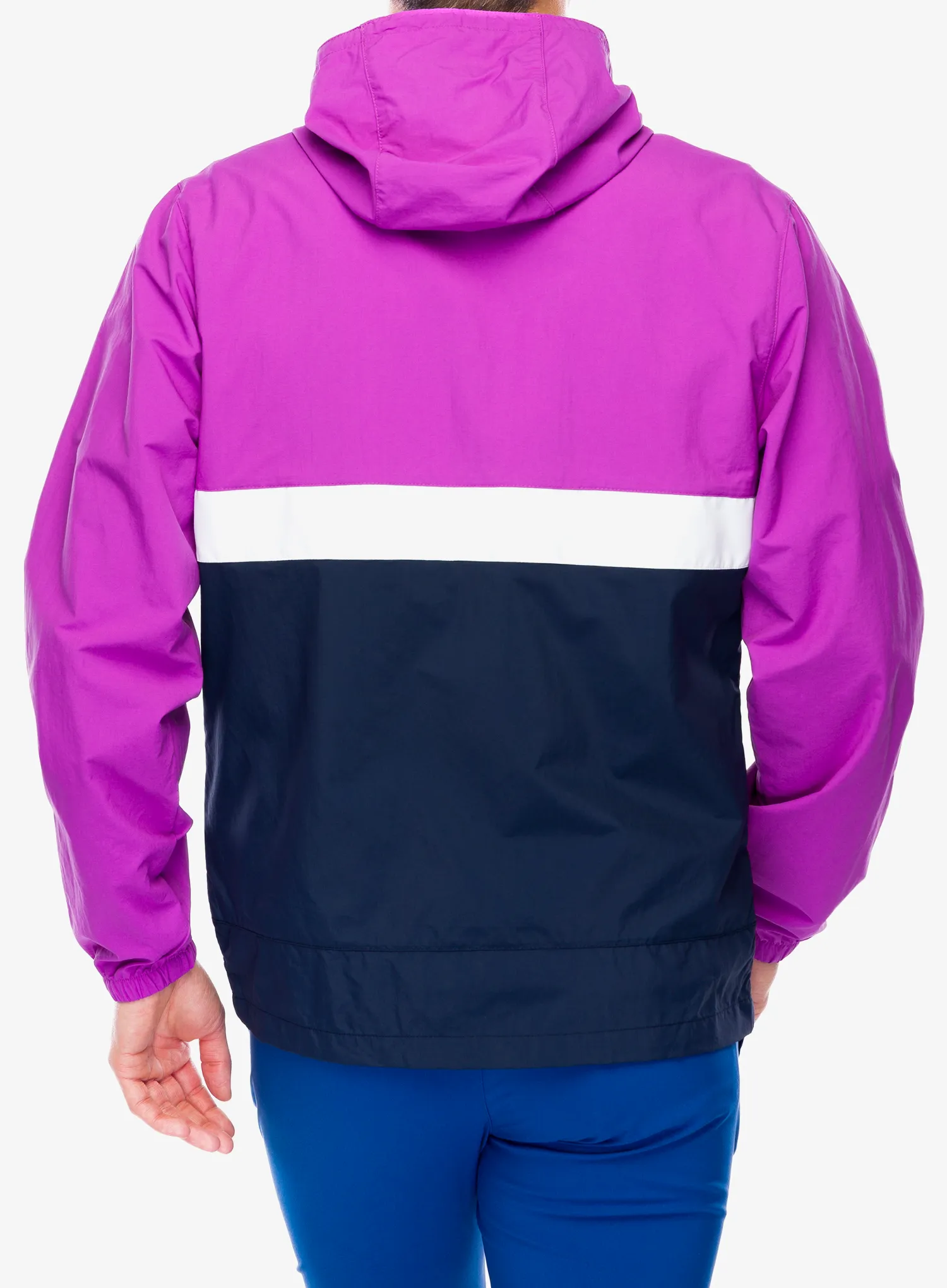 Větrovka Columbia Spire Valley Hooded Windbreaker - razzle/collegiate navy/white