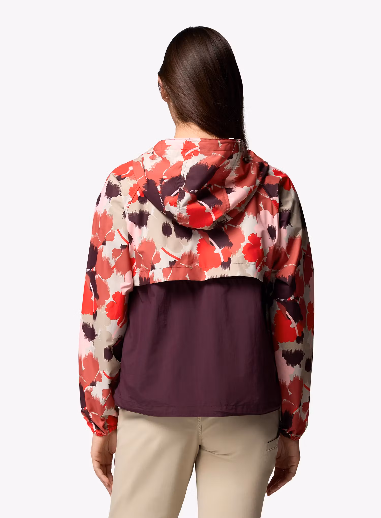 Větrovka dámská Columbia Spire Valley Printed Windbreaker - washed red print/moonvista