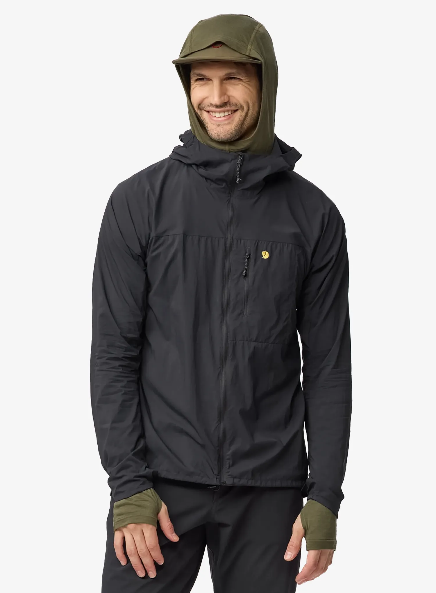 Větrovka Fjallraven Bergtagen Windshell Jacket - black