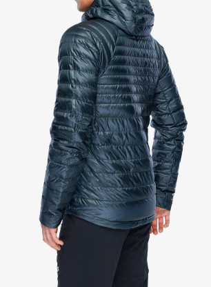 Péřová bunda adidas TERREX Techrock CLIMAWARM+ Down Hooded Jacket - carbon
