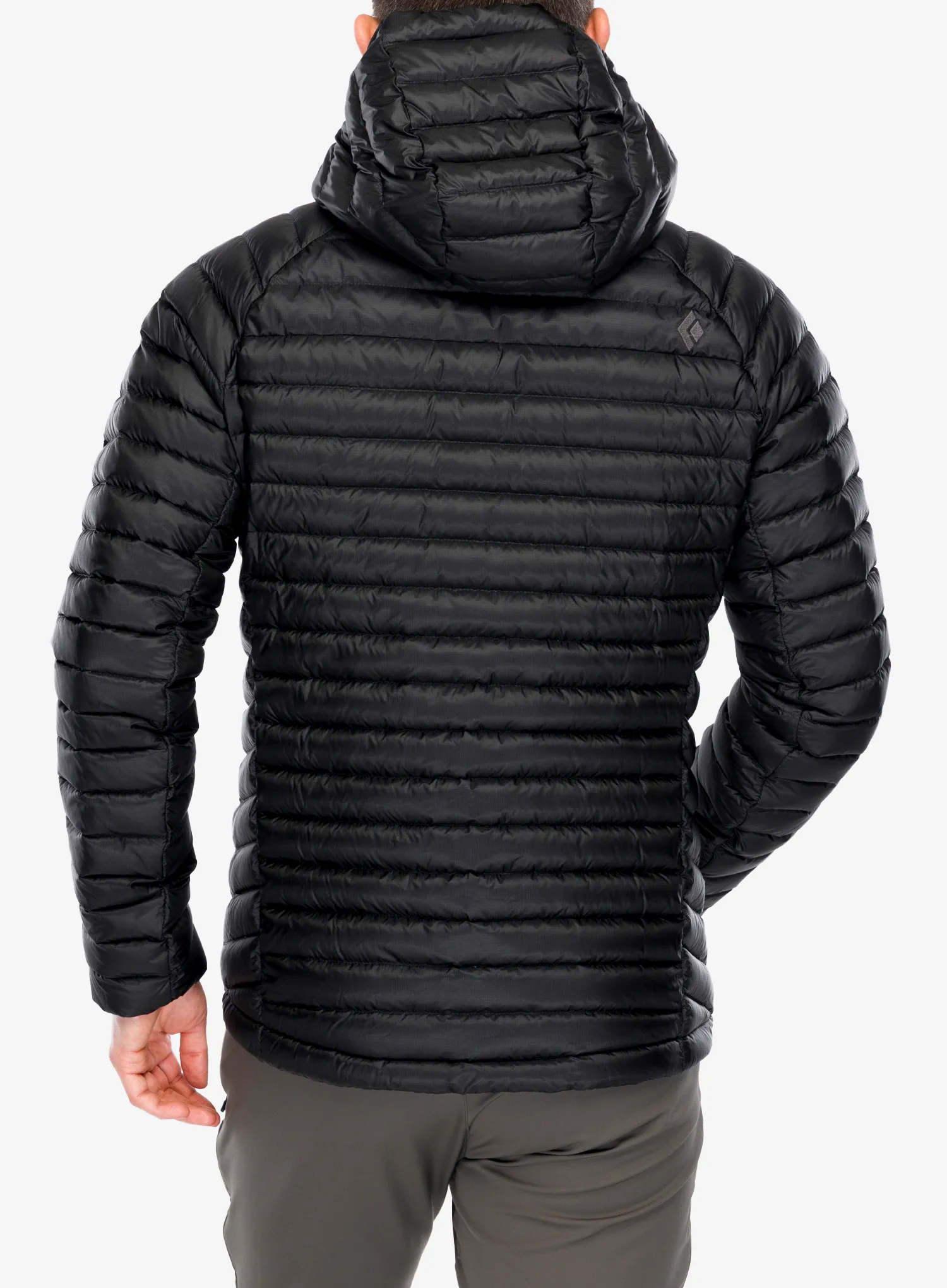 Péřová bunda Black Diamond Approach Down Hoody - black/black