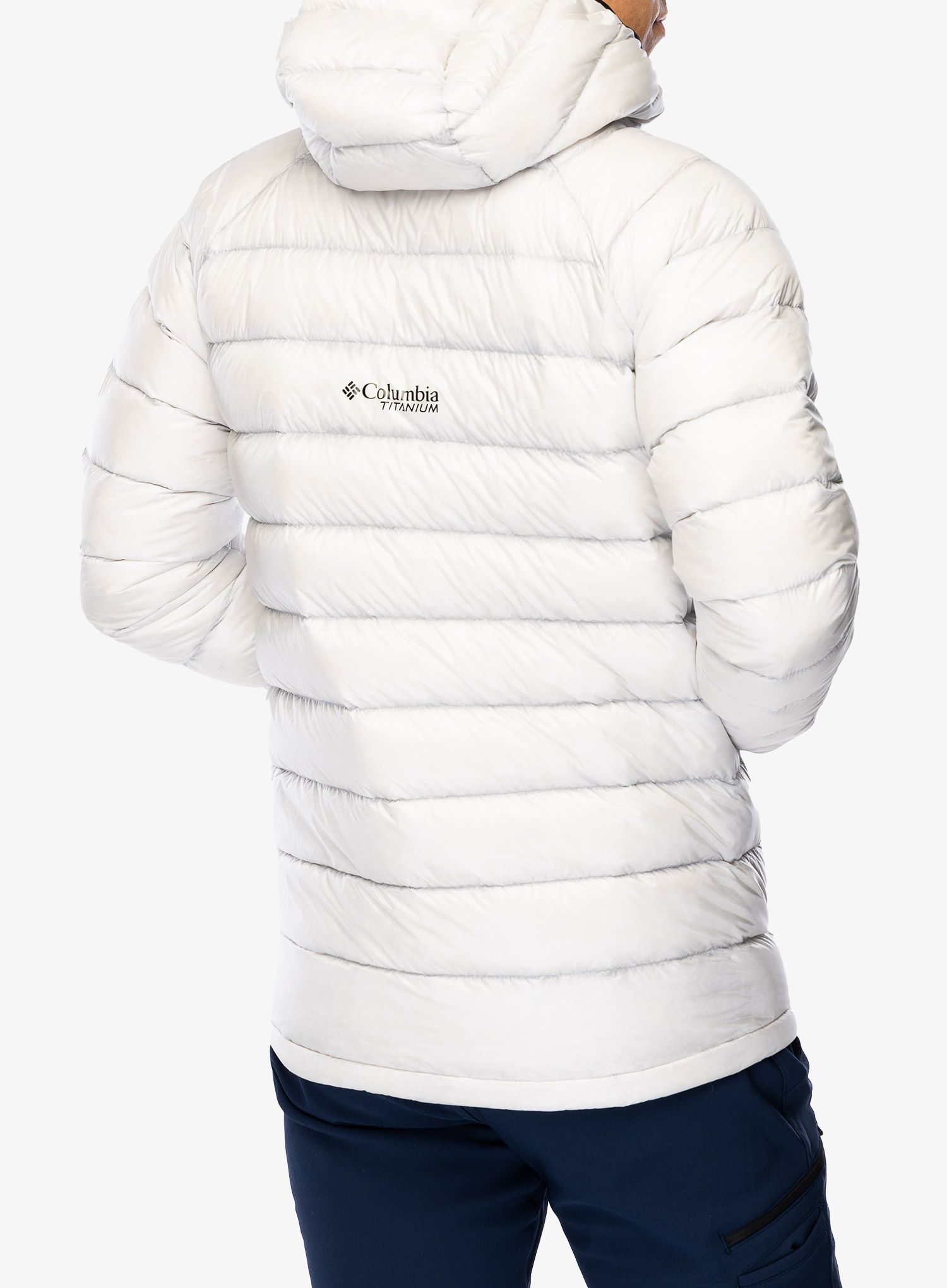 Péřová bunda Columbia Arctic Crest Down Hooded Jacket - nimbus grey