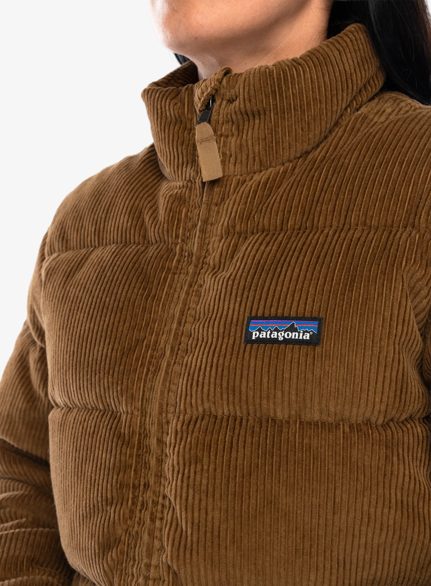 Dámská péřová bunda Patagonia Cord Fjord Jacket - deer brown