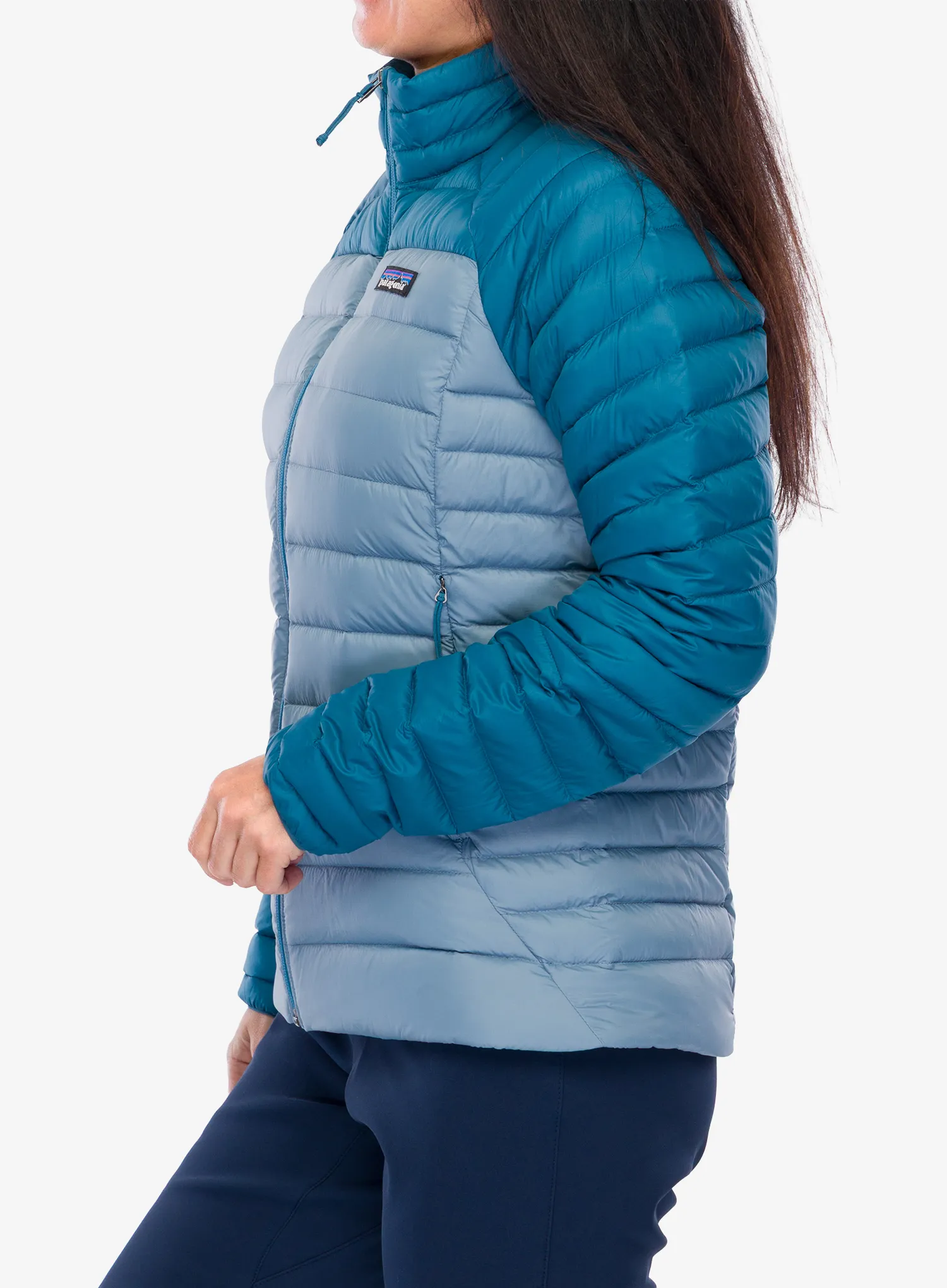 Dámská péřová bunda Patagonia Down Sweater - light plume grey