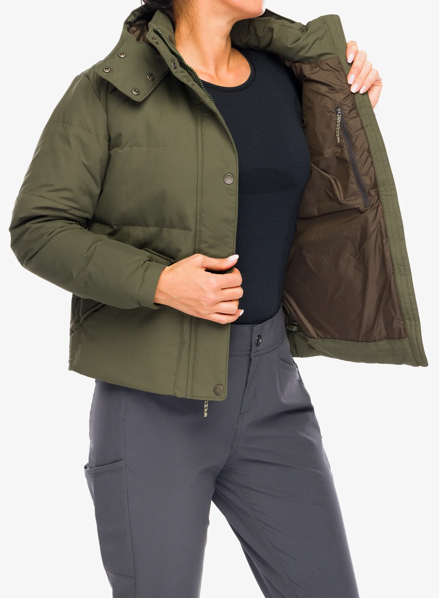 Dámská péřová bunda Patagonia Downdrift Jacket - basin green