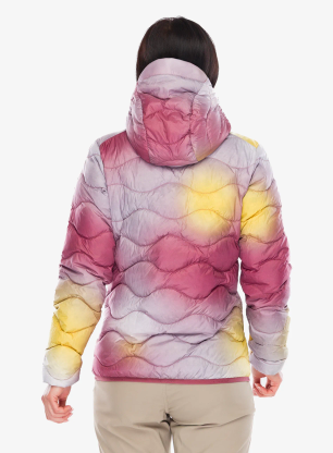Dámská péřová bunda Peak Performance AOP Helium Down Hood - aop