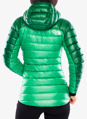 Dámská péřová bunda The North Face Summit Breithorn Hoodie - nebula green/evergreen