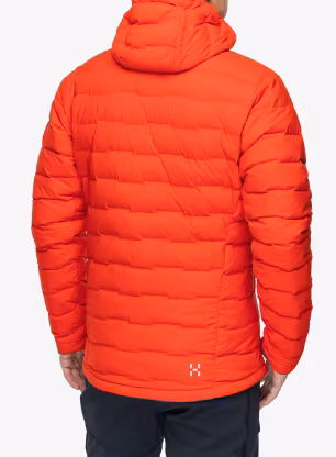Péřová bunda Haglofs Spitz Down Hood - tech red