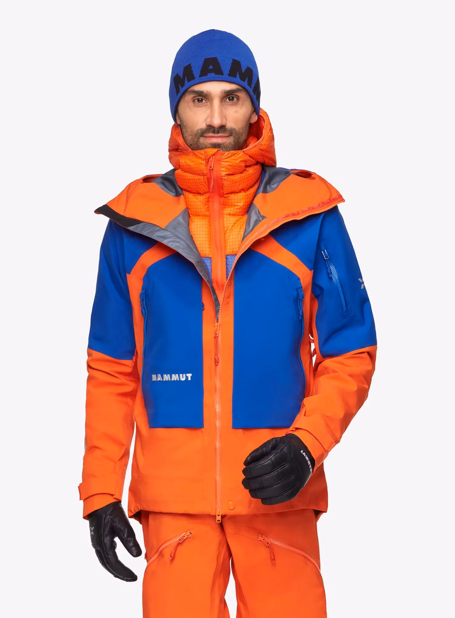 Péřová bunda Mammut Eiger Nordwand Light Down IN Hooded Jacket - eiger orange/eiger blue