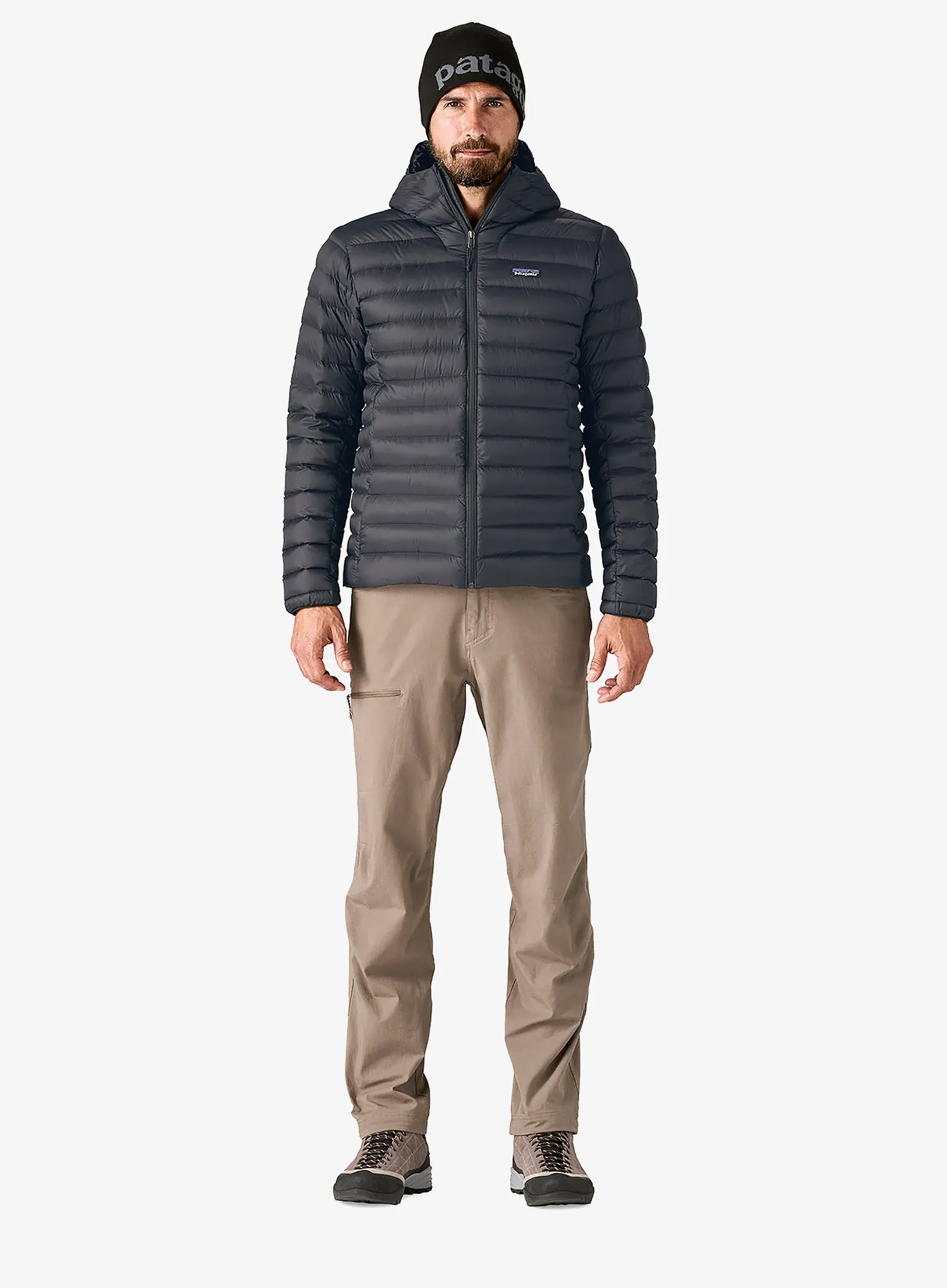 Péřová bunda Patagonia Down Sweater Hoody - black