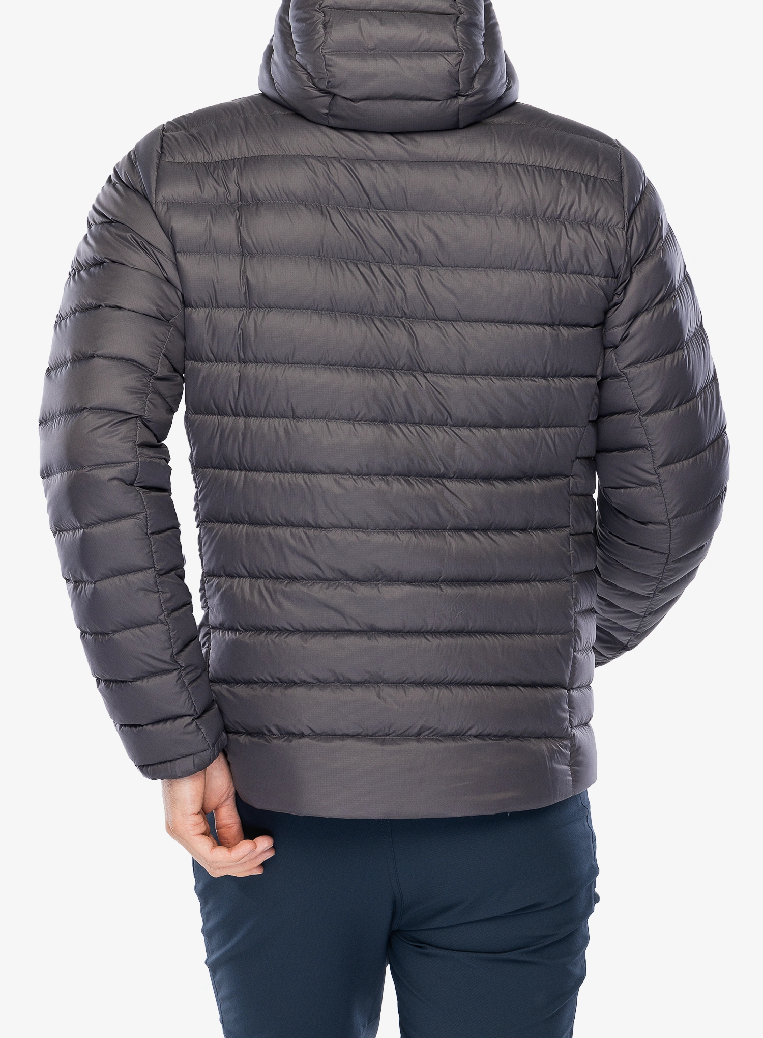 Péřová bunda Patagonia Down Sweater Hoody - forge grey