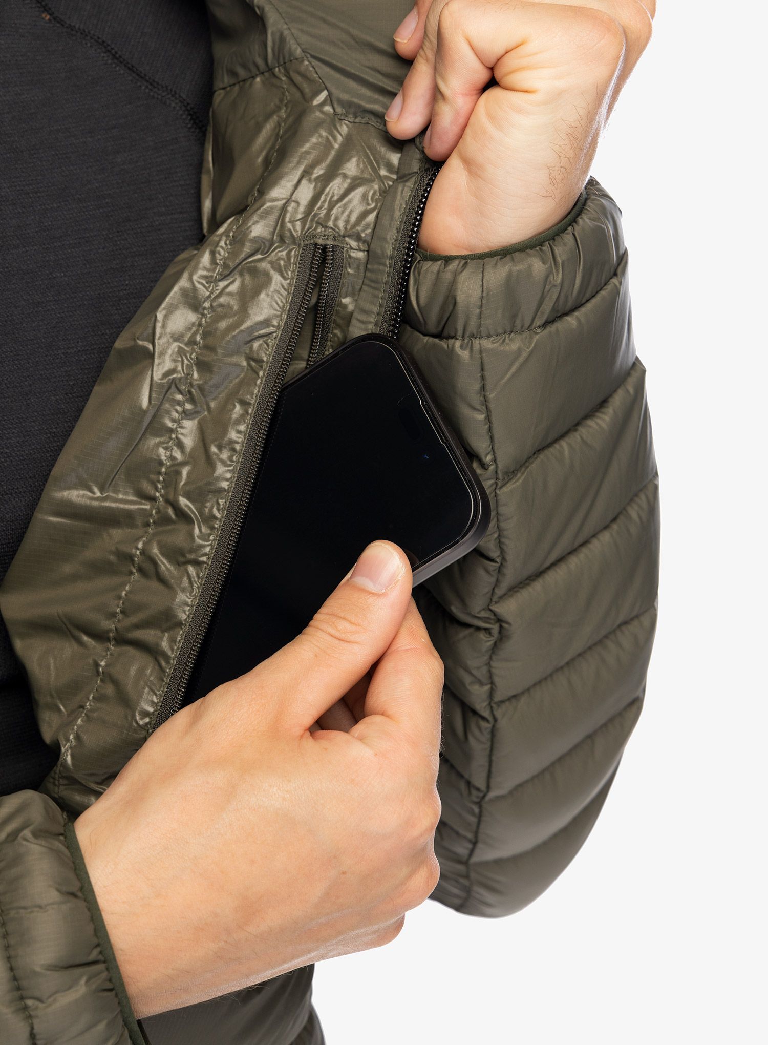 Péřová bunda Patagonia Down Sweater Hoody - pine needle green