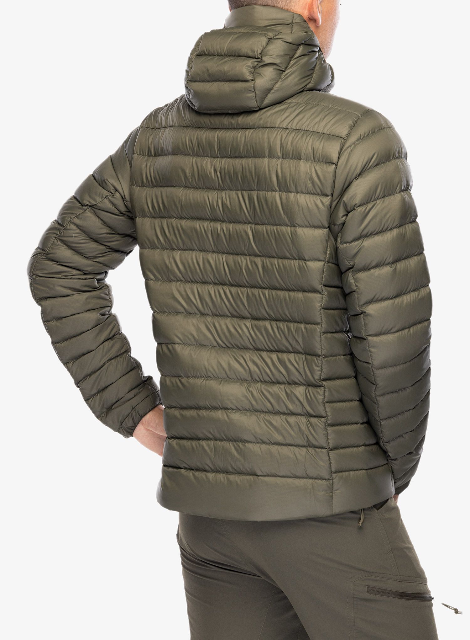 Péřová bunda Patagonia Down Sweater Hoody - pine needle green