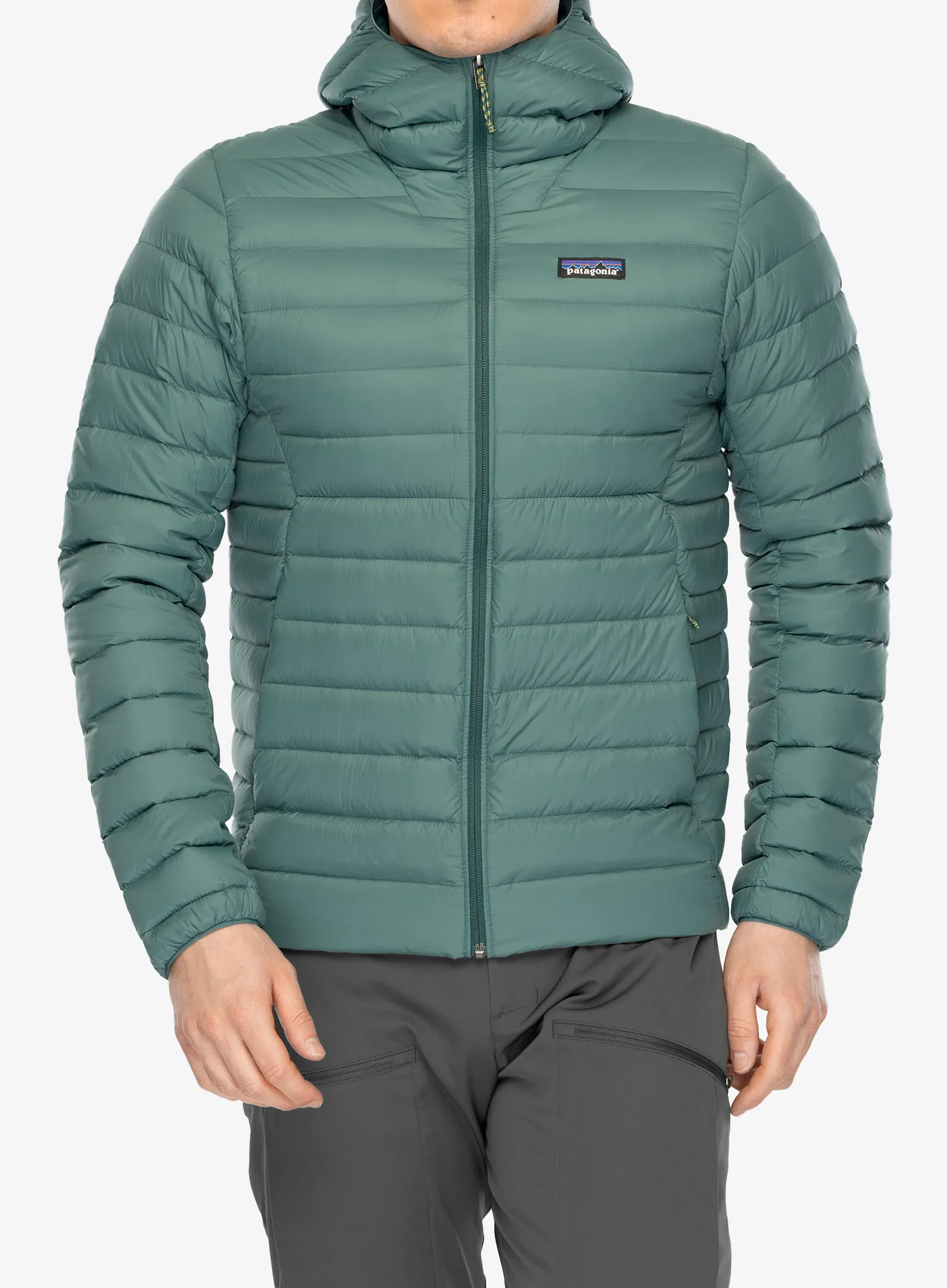 Péřová bunda Patagonia Down Sweater Hoody - wetland blue