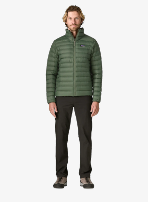 Péřová bunda Patagonia Down Sweater - treeline green