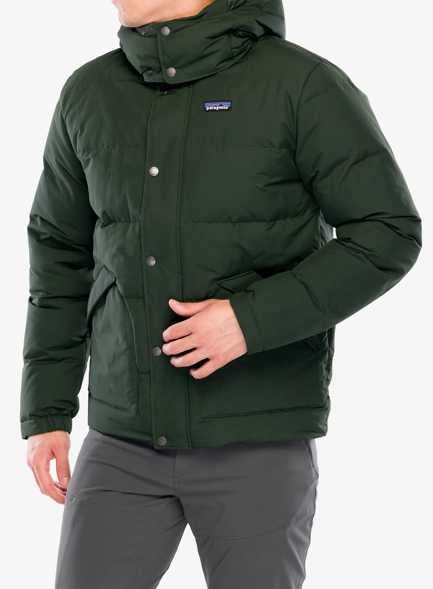 Péřová bunda Patagonia Downdrift Jacket - old growth green