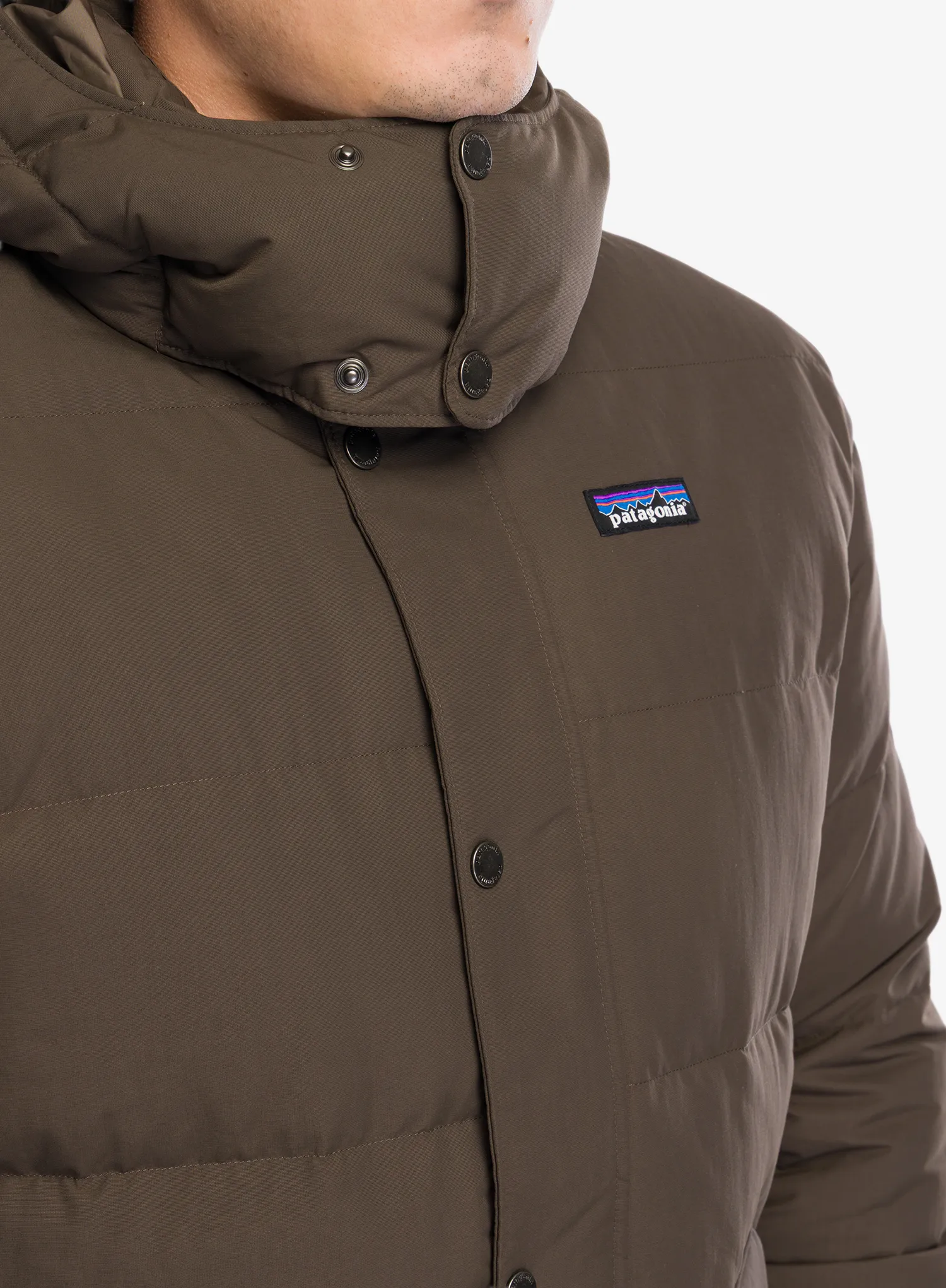 Péřová bunda Patagonia Downdrift Jacket - otter brown