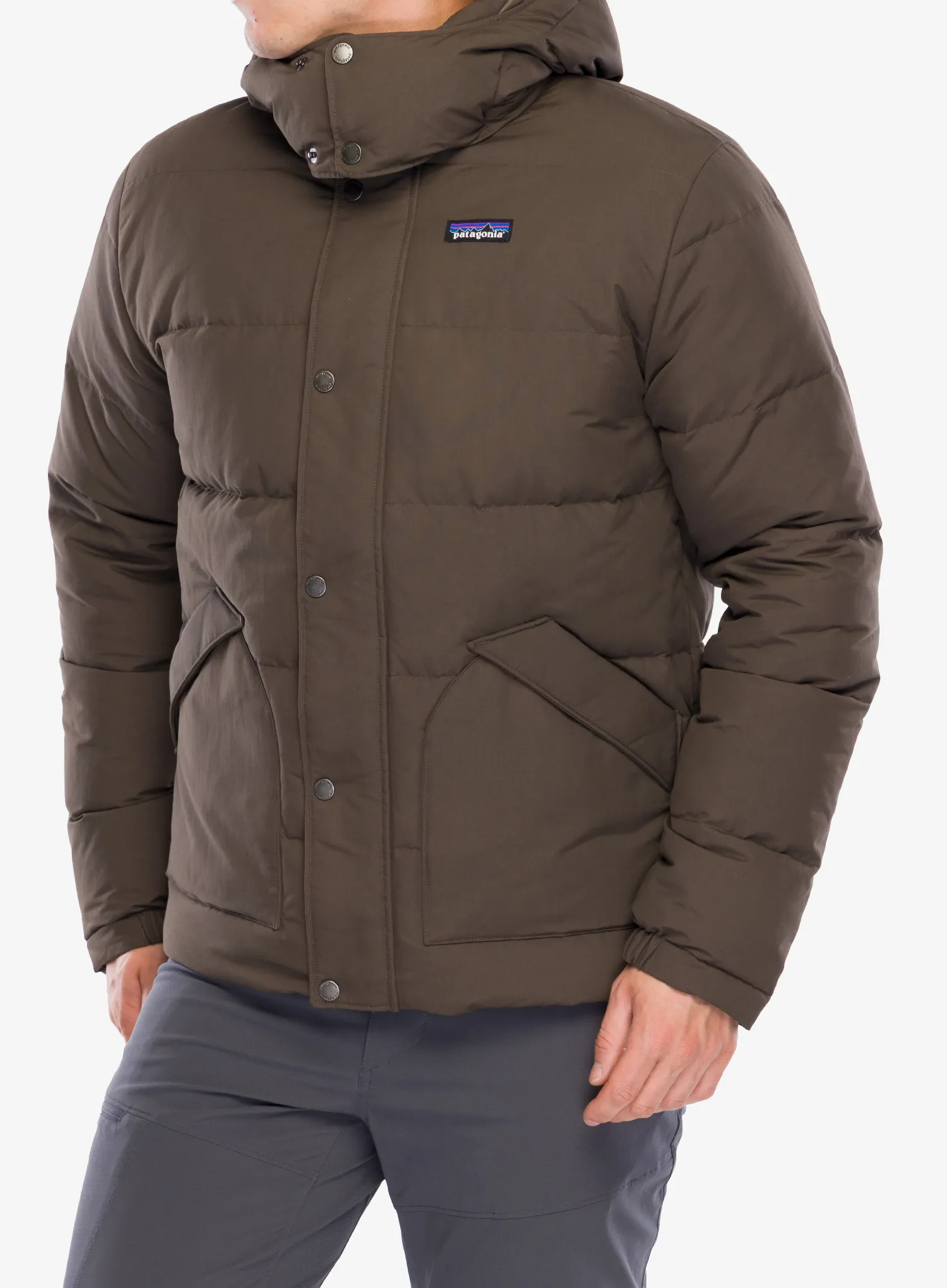 Péřová bunda Patagonia Downdrift Jacket - otter brown