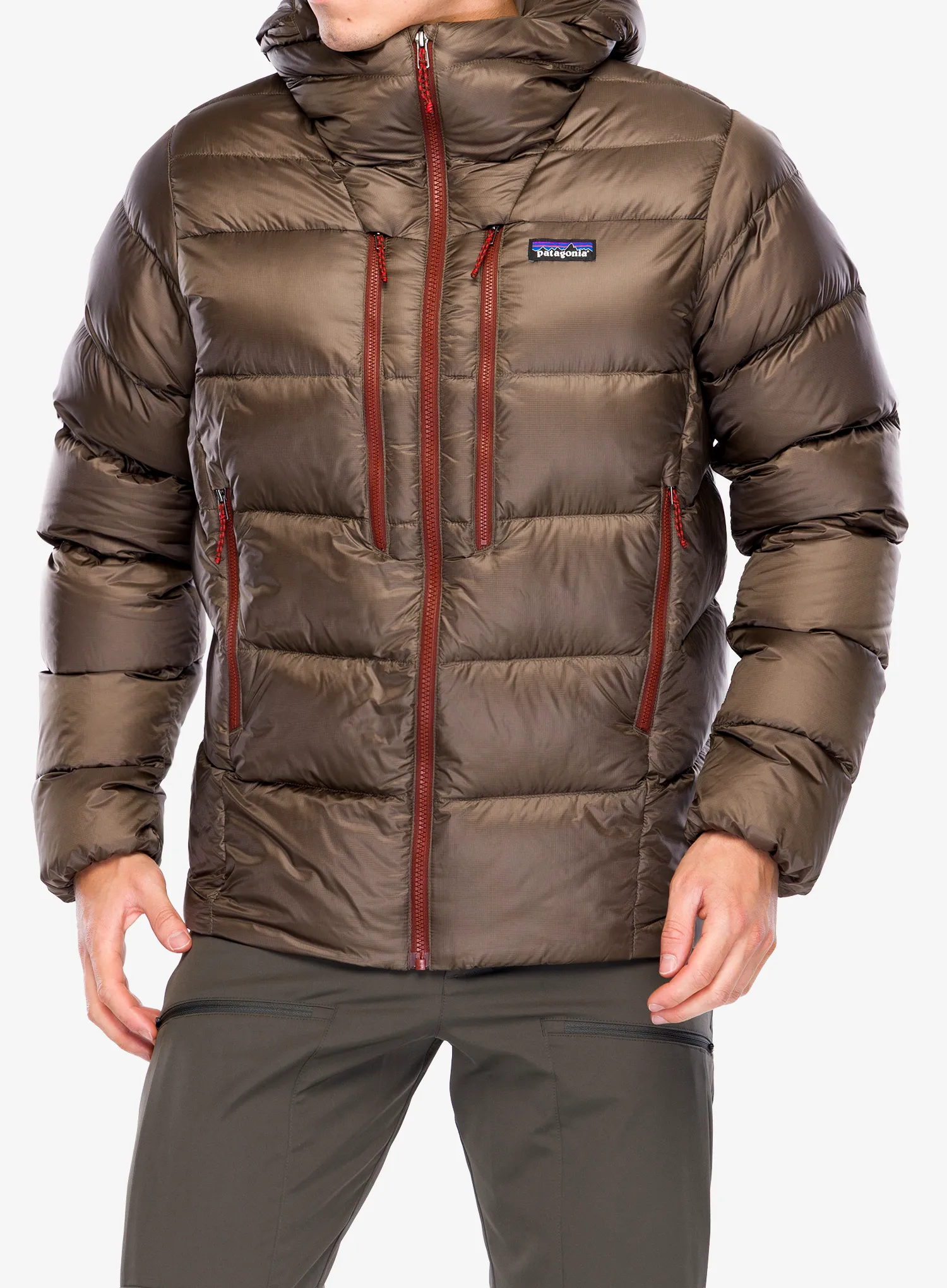 Péřová bunda Patagonia Fitz Roy Down Hoody - marlow brown