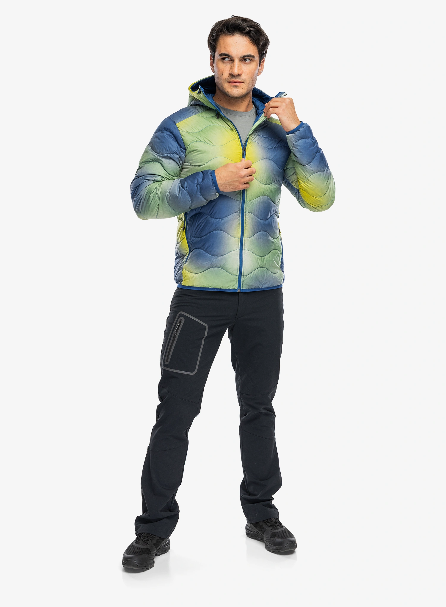 Péřová bunda Peak Performance AOP Helium Down Hood - aop