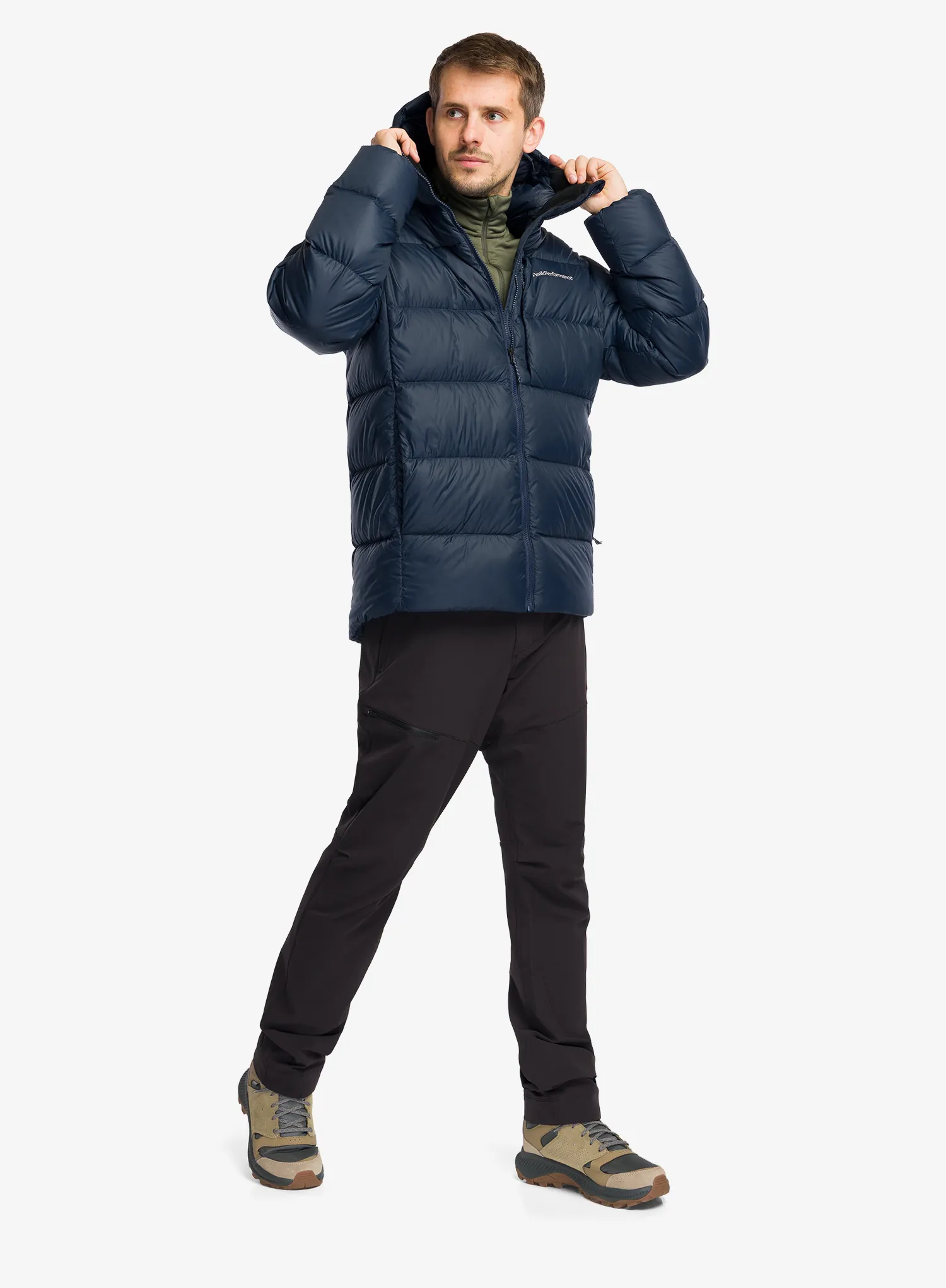 Péřová bunda Peak Performance Frost Down Puffer Jacket - blue shadow