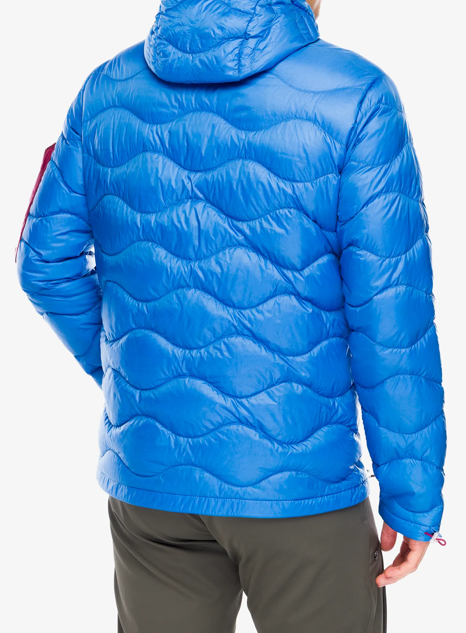 Péřová bunda Peak Performance Helium Utility Down Hood Jacket - azure ascent/mountain mist