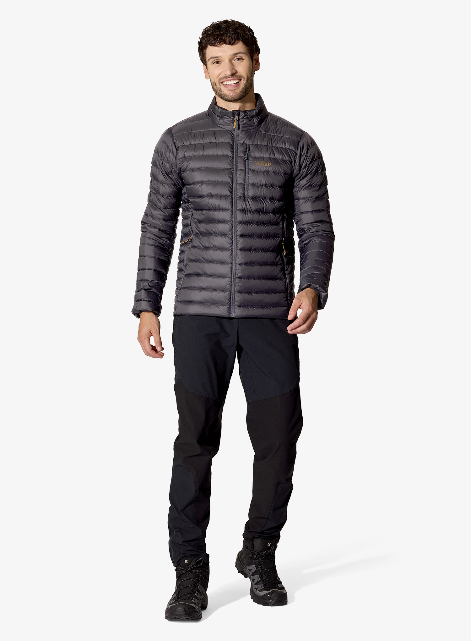 Péřová bunda Rab Microlight Jacket - anthracite
