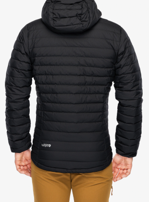 Péřová bunda Rab Microlight Windstopper Hoody - black