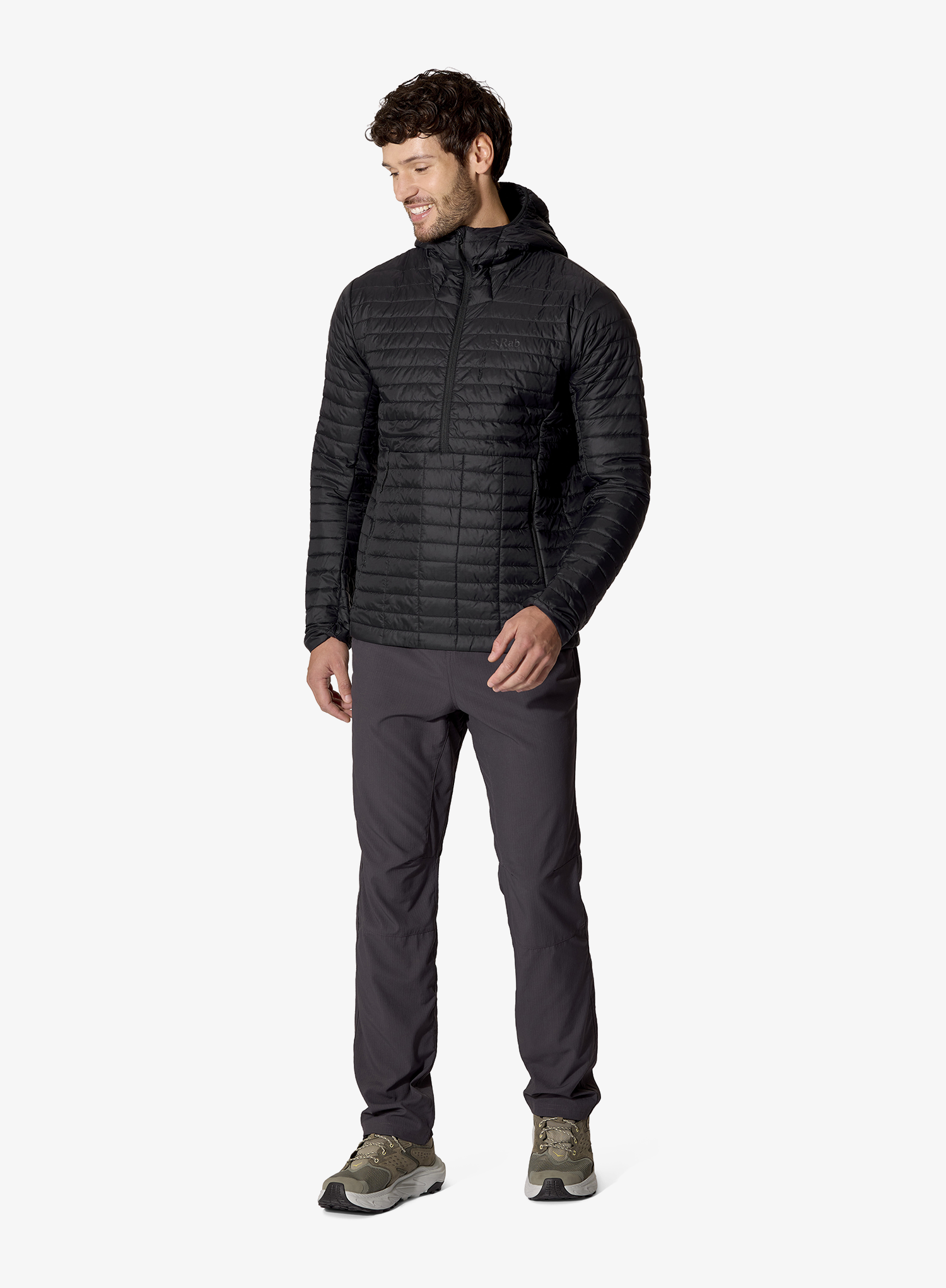 Péřová bunda Rab Microlighter Pullover Hoody - black