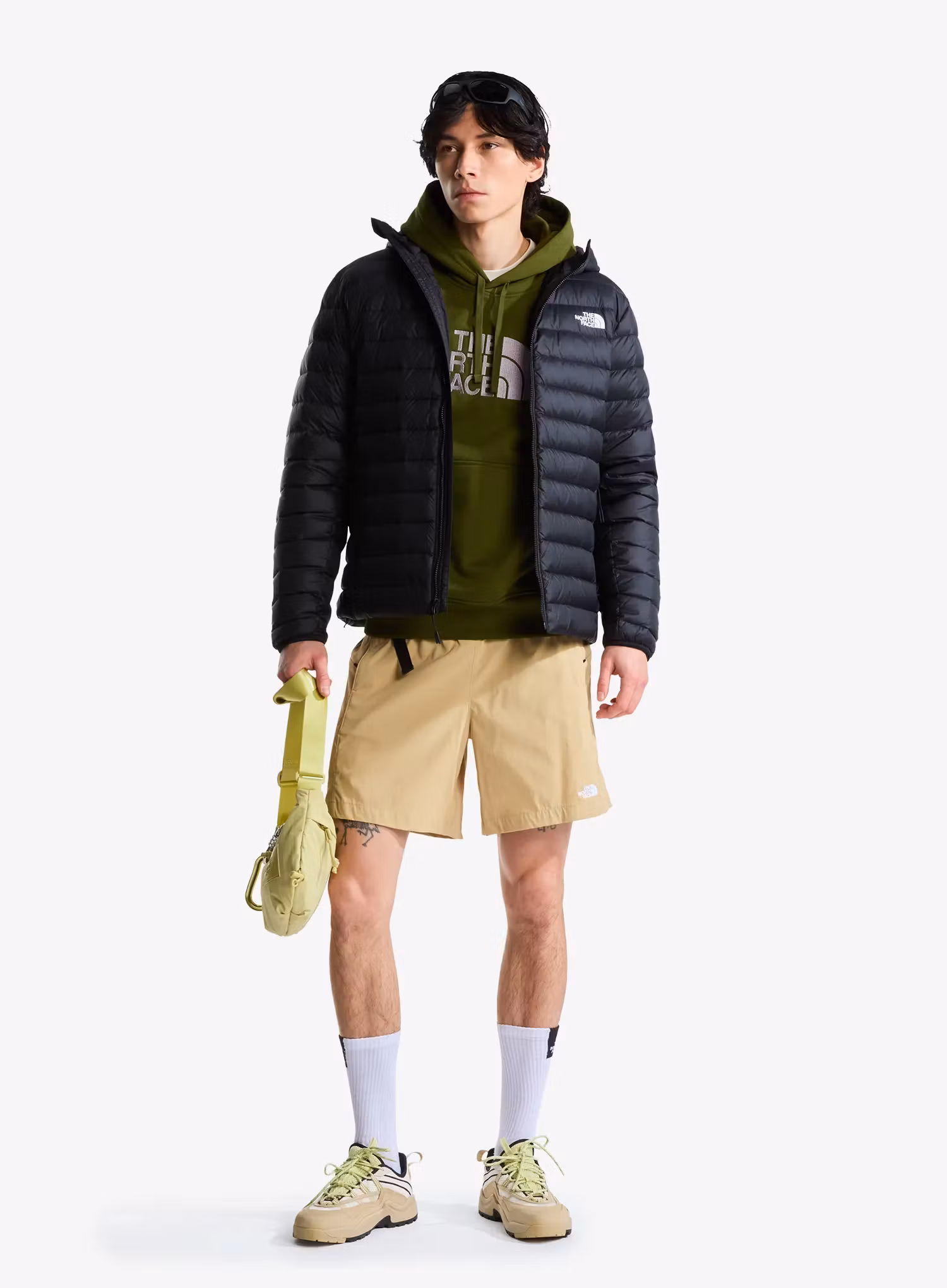 Péřová bunda The North Face Classic Down Hooded Jacket - tnf black