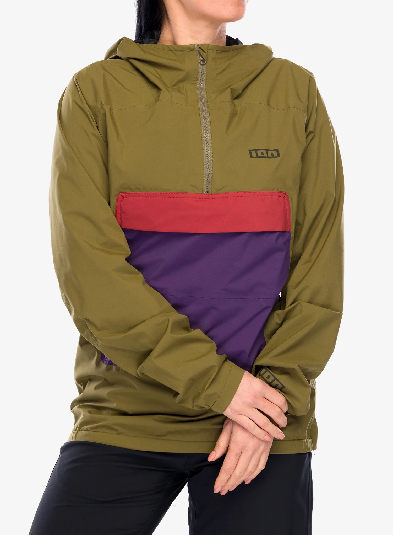Cyklistická bunda ION Shelter Anorak - dark mud