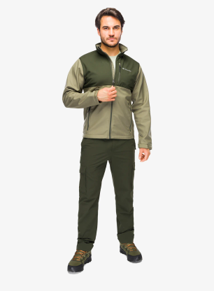 Softshellová bunda Columbia Ascender Softshell Jacket - stone green/greenscape