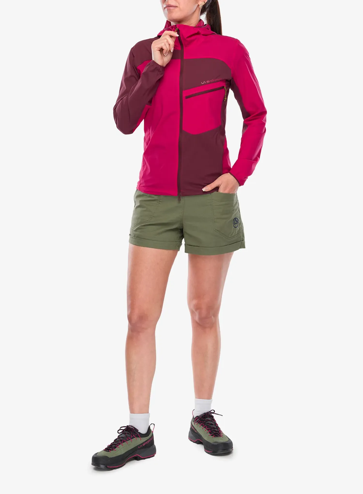 Softshellová bunda dámská La Sportiva Freeway Wind Jacket - azalea/redwood