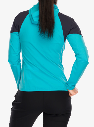 Softshellová bunda dámská Montura Rise Hooded Jacket - turquoise/graphite blue