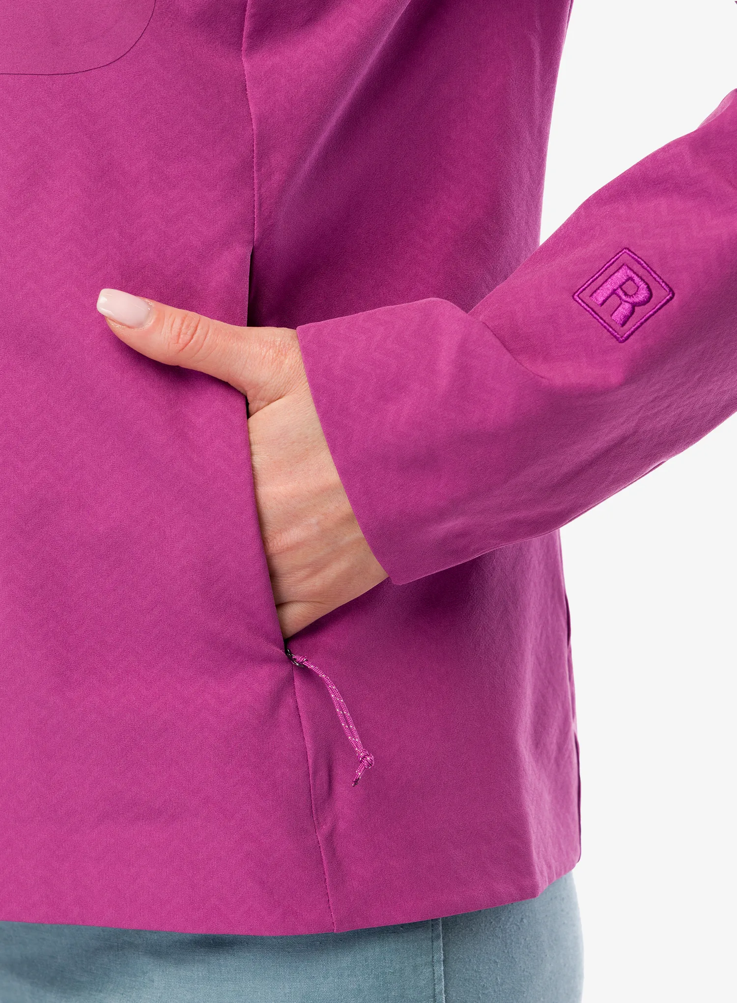 Softshellová bunda dámská Patagonia R1 CrossStrata Hoody - faded magenta