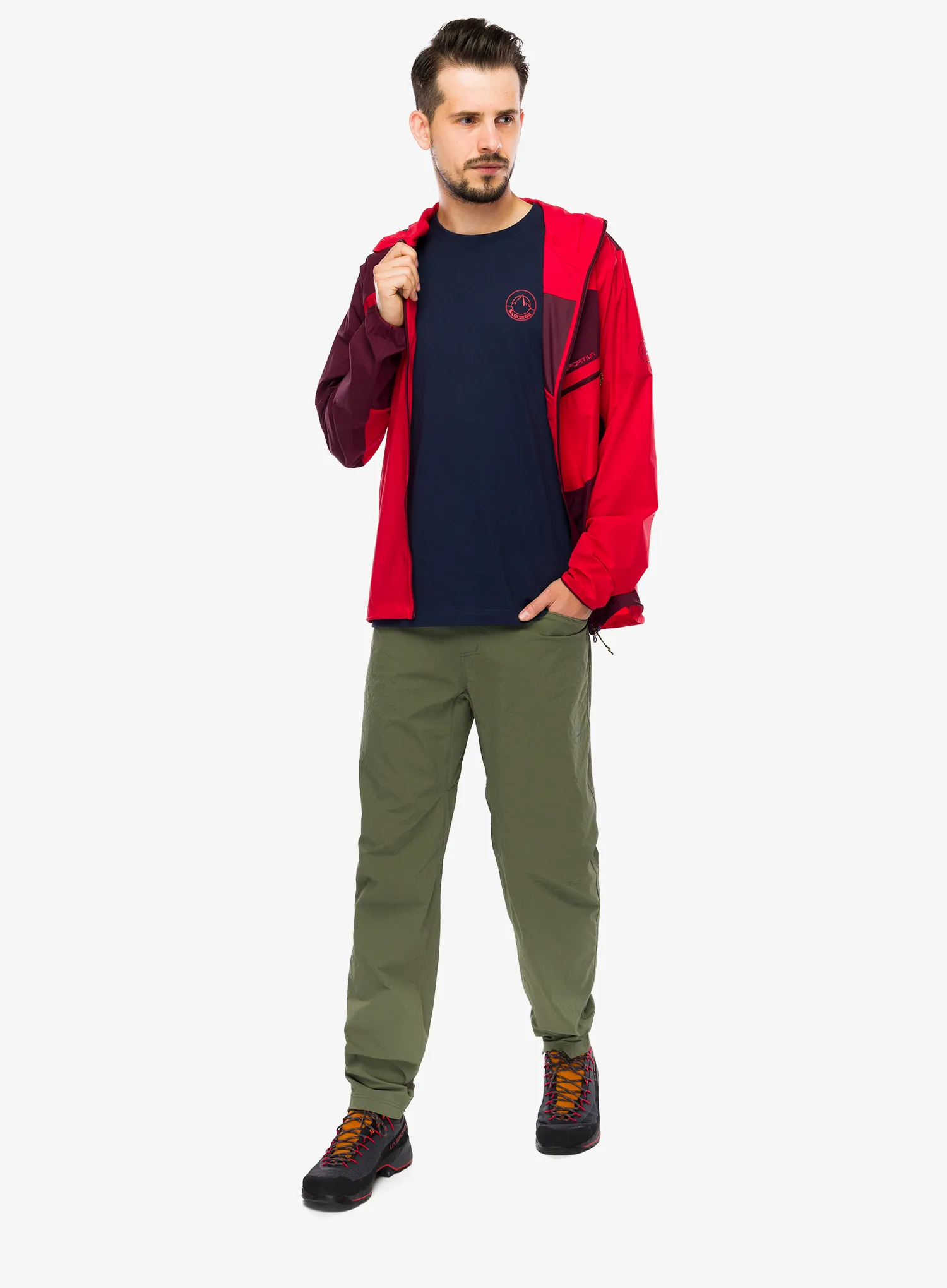 Softshellová bunda La Sportiva Freeway Wind Jacket - mountain red/redwood