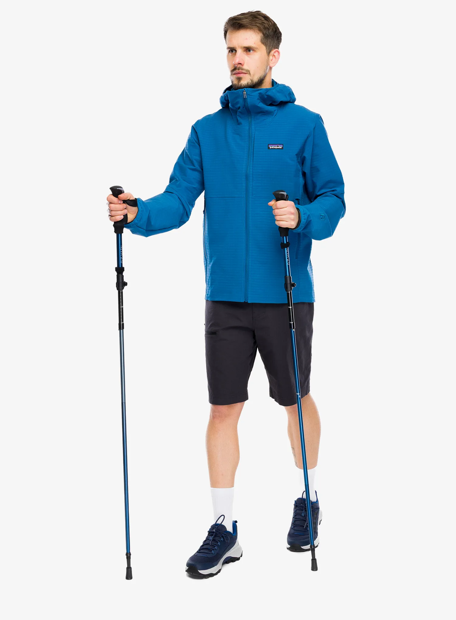 Softshellová bunda Patagonia R1 TechFace Hoody - aquatic blue